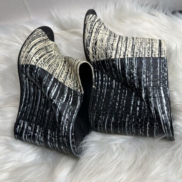 Vince Karin Colorblock Snakeskin Peep Toe Wedge Slides 9.5 - Picture 7 of 7